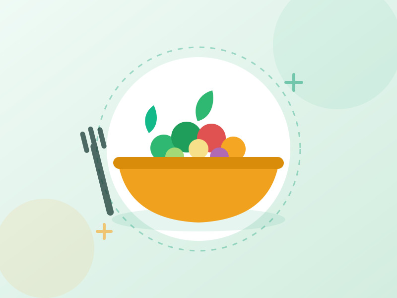 Colorful healthy salad bowl